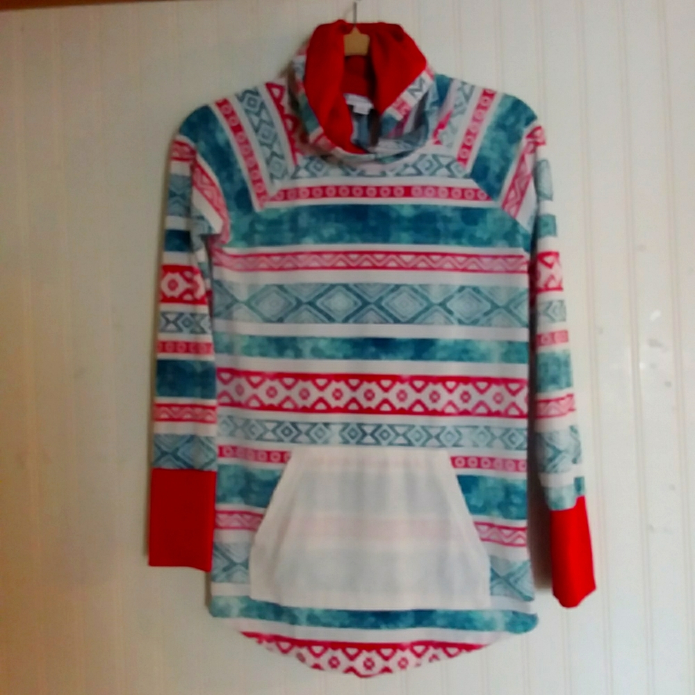 LULAROE hoodie in small. Cool design and volor.
